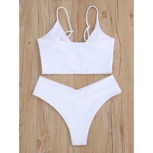 V neck bikini swim suit sexy Cheeky olive green - Picture 7 of 8